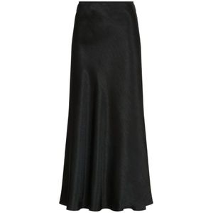 Maison Margiela, Dames, Rokken, Zwart, Maat: S Satijn,