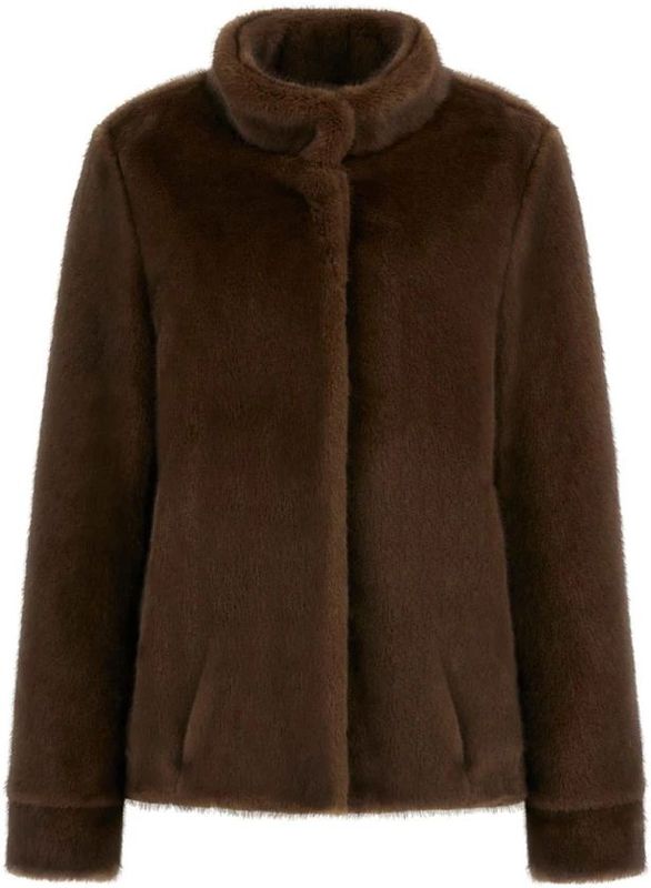 Guess - Luna Faux-Fur Jas - Bruin - Dames - Polyester
