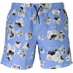 Karl Lagerfeld, Heren, Badkleding, Blauw, Maat: S Poliester,