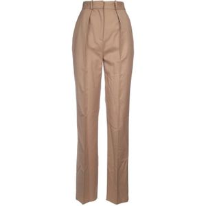 Elisabetta Franchi, Dames, Broeken, Bruin, Maat: L Wol,