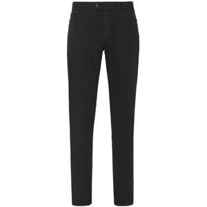 Philipp Plein, Heren, Broeken, Zwart, Maat: M Katoen,