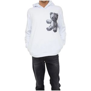 Philipp Plein, Heren, Sweatshirts & Hoodies, Wit, Maat: S Katoen,
