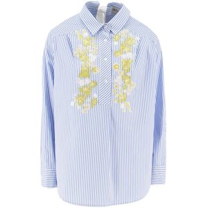 Ermanno Scervino, Dames, Blouses & Shirts, Blauw, Maat: XS Katoen,