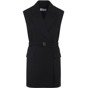 Sportmax, Dames, Jurken, Zwart, Maat: 2XS