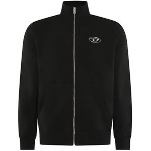 Diesel, Heren, Sweatshirts & Hoodies, Zwart, Maat: S Katoen,