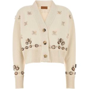 Alanui, Dames, Truien, Beige, Maat: S Zijde,