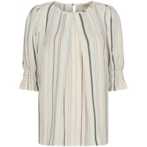 MOS Mosh, Dames, Blouses & Shirts, Beige, Maat: XS