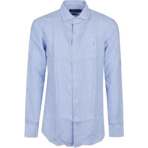 Polo Ralph Lauren, Heren, Overhemden, Blauw, Maat: XL