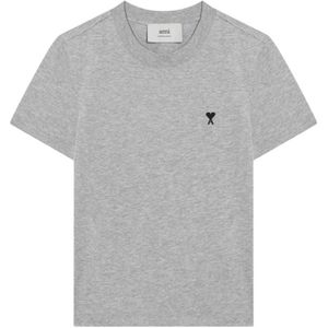 Ami Paris, Dames, Tops, Grijs, Maat: S Katoen,