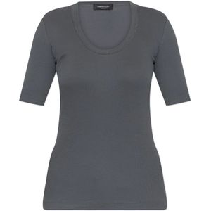 Fabiana Filippi, Dames, Tops, Grijs, Maat: XS Katoen,