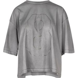 8Pm, Dames, Tops, Grijs, Maat: XS Katoen,