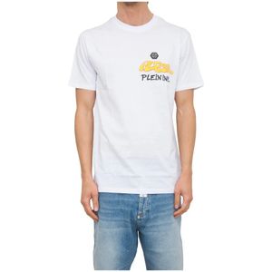 Philipp Plein, Heren, Tops, Wit, Maat: S Katoen,