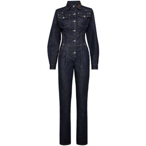 Philipp Plein, Dames, Jumpsuits & Playsuits, Blauw, Maat: W25 Denim,
