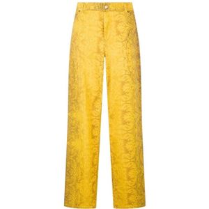 Roberto Cavalli, Dames, Broeken, Geel, Maat: 2XS Katoen,