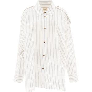 Khaite, Dames, Blouses & Shirts, Wit, Maat: S Katoen,