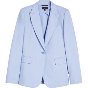 Max Mara, Dames, Jassen, Blauw, Maat: XL Wol,