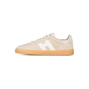 Hogan Velourslederen sneakers met memory foam zool , Beige , Heren , Maat: 38 EU