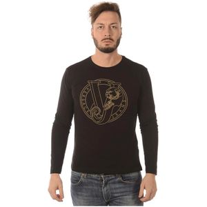 Versace Jeans Couture, Heren, Tops, Zwart, Maat: XL Katoen,