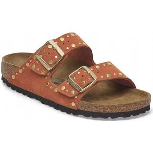 Birkenstock, Dames, Schoenen, Oranje, Maat: 37 EU Leer,