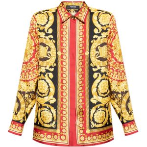Versace, Dames, Blouses & Shirts, Veelkleurig, Maat: M Zijde,