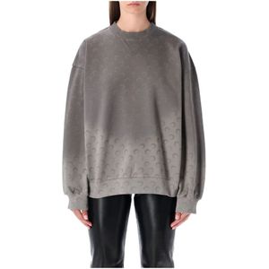 Marine Serre, Dames, Sweatshirts & Hoodies, Grijs, Maat: L Katoen,
