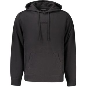 Guess, Heren, Sweatshirts & Hoodies, Zwart, Maat: M Katoen,