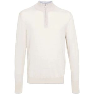 Eleventy, Heren, Truien, Beige, Maat: 3XL Wol,