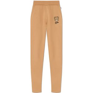 Moschino, Dames, Broeken, Beige, Maat: S Katoen,