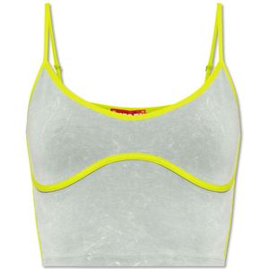 Diesel, Dames, Tops, Grijs, Maat: L Viscose,