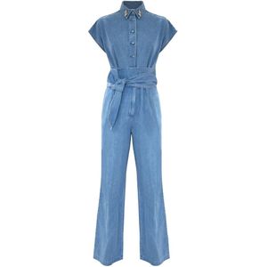 Kocca, Dames, Jumpsuits & Playsuits, Blauw, Maat: XS Denim,