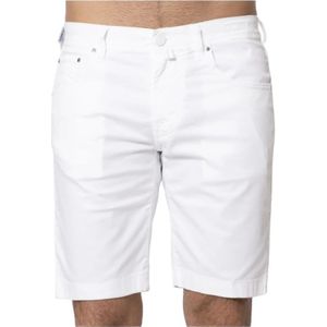 Jacob Cohën, Heren, Korte broeken, Wit, Maat: W35 Katoen,