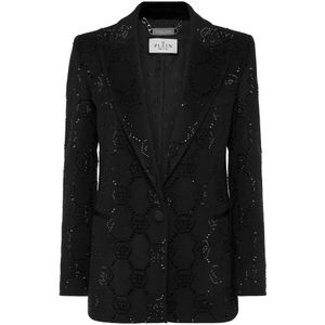 Philipp Plein, Dames, Jassen, Zwart, Maat: S Wol,