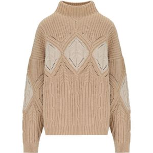 Twinset, Dames, Truien, Beige, Maat: S Wol,