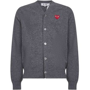 Comme des Garçons Play, Heren, Truien, Grijs, Maat: M Wol,