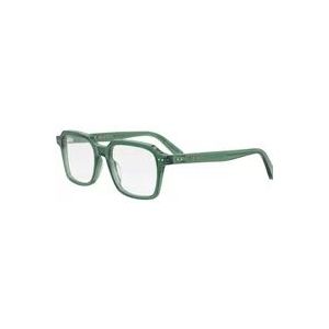 Celine Groene bril met vierkant montuur , Green , unisex , Maat: ONE Size