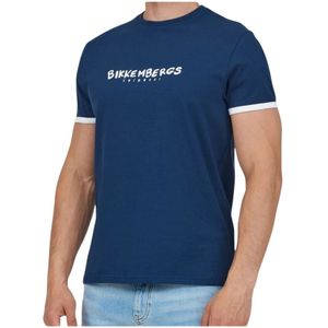 Bikkembergs, Heren, Tops, Blauw, Maat: S Katoen,