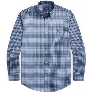 Polo Ralph Lauren - Overhemd - Blauw Geruit - Katoen/Elastaan