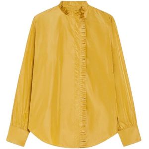 Max Mara, Dames, Blouses & Shirts, Geel, Maat: XS Zijde,