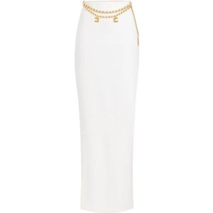 Elisabetta Franchi, Dames, Rokken, Beige, Maat: XS Poliester,