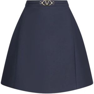 Valentino Garavani, Dames, Rokken, Blauw, Maat: S Wol,