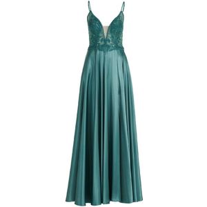 vera mont, Dames, Jurken, Blauw, Maat: L Satijn,