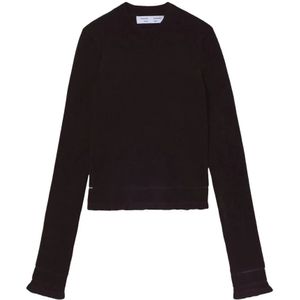 Proenza Schouler, Dames, Truien, Zwart, Maat: XS Nylon,