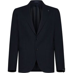 Tagliatore, Heren, Jassen, Blauw, Maat: M Wol,