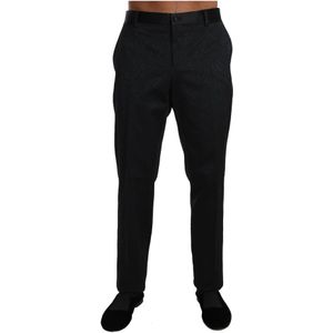 Dolce Gabbana - Cropped Broeken - Zwart - Brokaatstof