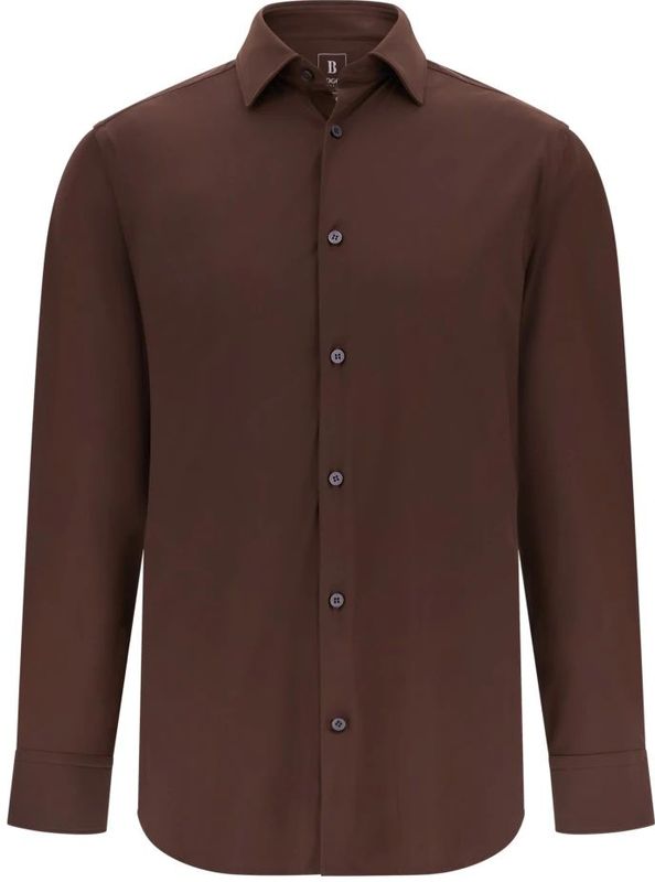Boggi Milano - B Tech - Overhemd - Bruin - Nylon