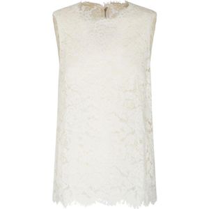 Dolce & Gabbana, Dames, Tops, Wit, Maat: S Katoen,