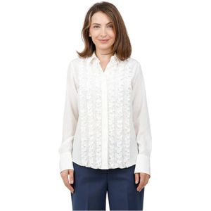 Caliban, Dames, Blouses & Shirts, Wit, Maat: XL Zijde,
