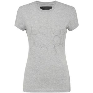 Philipp Plein, Dames, Tops, Grijs, Maat: XS Katoen,