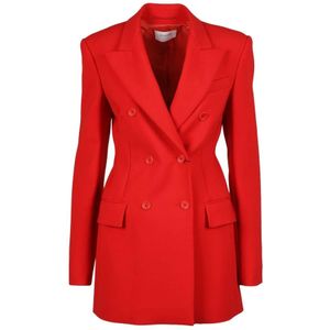 Sportmax, Dames, Jassen, Rood, Maat: 3XS Wol,