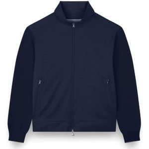 Paul & Shark - Riviera Collectie - Hybride Zip-Up Cardigan - Blauw - Wol